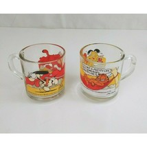 Vintage 1978 McDonalds Garfield Glass Coffee Cups, Mugs by Jim Davis lot of 2 - £7.65 GBP