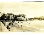 Waikiki Beach and Hotels Real Photo Postcard Honolulu Hawaii 1950&#39;s - $17.87