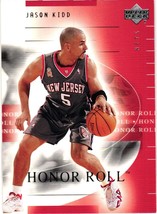 2001-02 Upper Deck Honor Roll New Jersey Nets Basketball Card #55 Jason Kidd - £1.77 GBP