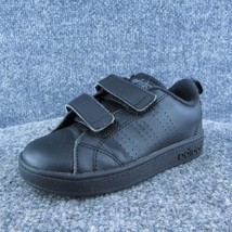 adidas Boys Sneaker Shoes Black Synthetic Hook &amp; Loop Size T 7 Medium - £18.69 GBP