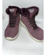 Skechers On the Go Goga Mat Technology Wine Fleece High top Shoes Size 10 - $659.71 MXN