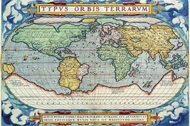 Typus Orbis Terrarum from the Theatre of the World in Apian Projection by Abraha - £17.57 GBP+
