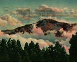 Pike&#39;s Peak Among The Clouds Colorado CO Linen Postcard A3 - $2.92