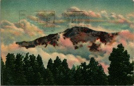 Pike&#39;s Peak Among The Clouds Colorado CO Linen Postcard A3 - £2.29 GBP