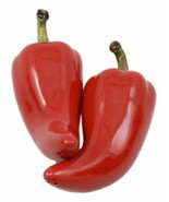 Mexican Large Juicy Red Jalapeno Chili Peppers Ceramic Salt Pepper Shake... - £14.33 GBP