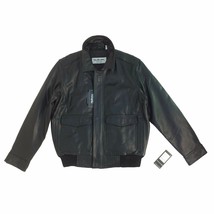 C516 NuBorn Leather, Men&#39;s Bomber Jacket, Vintage, Short Jacket, Black - £157.48 GBP+