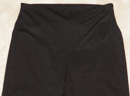 Valia Maternity Black Capri Pants Size Small Panel Waist Cuffed Ankles - £13.90 GBP