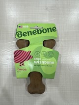 Benebone Wishbone Small Bacon Dog Chew Toy Made In USA 5.25&quot; - £11.06 GBP