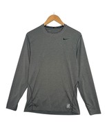 Nike Pro Combat Dri FIT Shirt Mens Medium Gray Athletic Fitted Base Laye... - $371.68 MXN