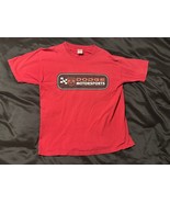 Vintage Dodge Motorsports T-Shirt Red Jerzees Large Racing Ram Logo 21” ... - $22.50