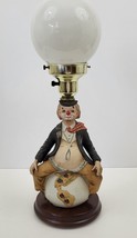 Vintage Clown Ceramic Table Lamp &quot;On Top of the World&quot; Desk Light Decor - £49.75 GBP