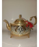 Handmade Moroccan Brass Teapot, Traditional Arabic Tea Server - £161.89 GBP