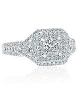 GIA Zertifiziert 1.39 TCW Prinzessin Diamantschliff Verlobungsring 18k W... - $5,899.39