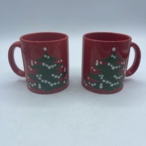 Waechtersbach Mug Red With Classic Christmas Tree West Germany Read - £14.85 GBP