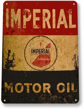 Imperial Motor Oil Garage Gas Service Retro Wall Decor Large Metal Tin Sign - £17.50 GBP