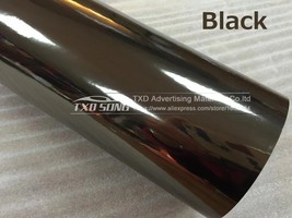 50CM*1M/2M//4M/5M Roll Car styling High stretchable Mirror black Chrome Mirror V - £93.89 GBP