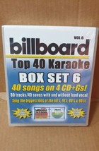 Billboard Top 40 Karaoke Box Set 6 with 40 songs on 4 CD+Gs 60&#39;s70&#39;s 80&#39;s90&#39;s - £10.42 GBP