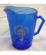 VINTAGE Hazel Atlas SHIRLEY TEMPLE Cobalt Blue 4&quot; GLASS MILK CREAMER PIT... - $29.70