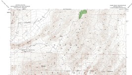Gass Peak Quadrangle, Nevada 1952 Topo Map USGS 15 Minute Topographic - $21.99