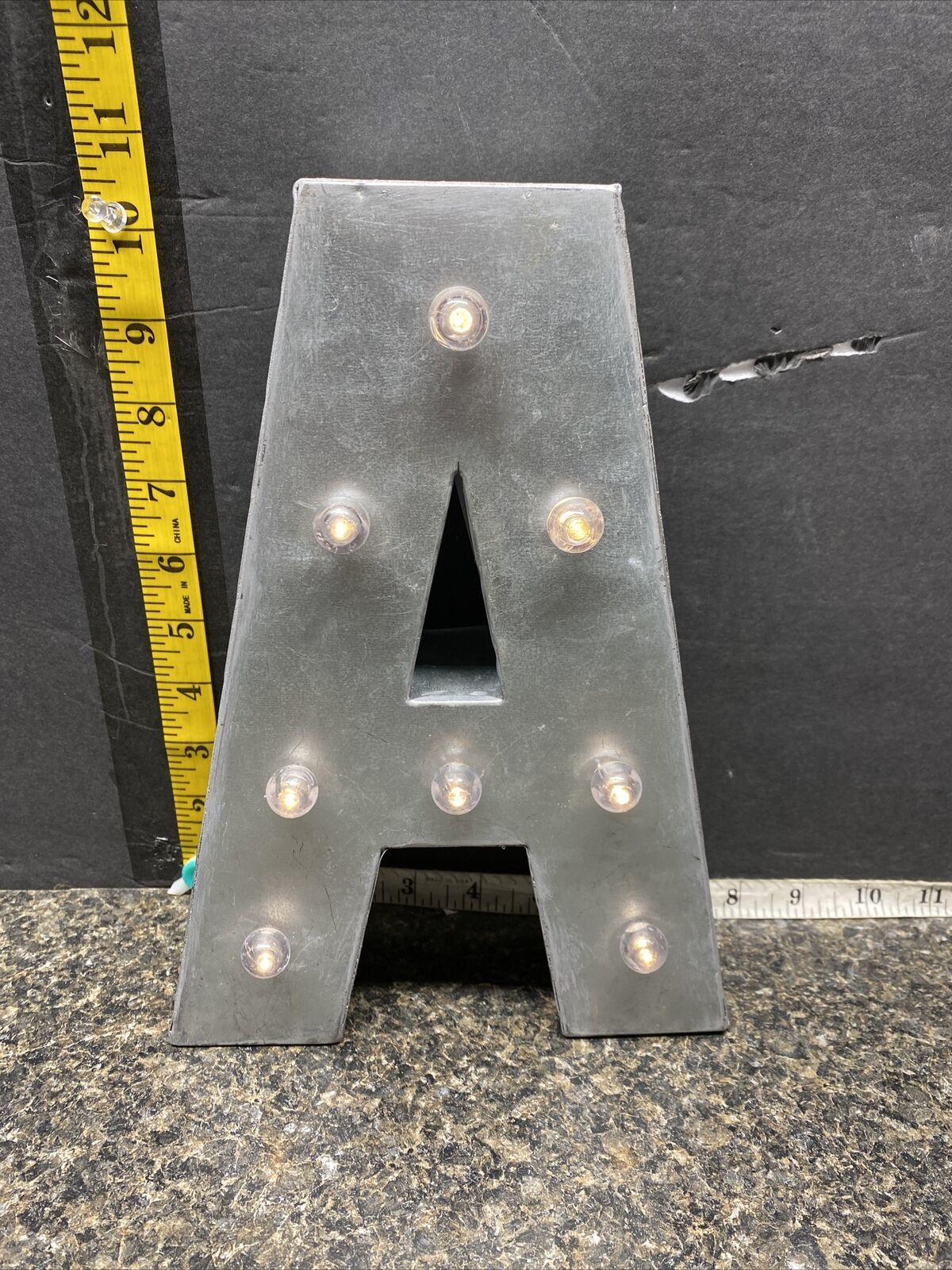 Wall Decor Pier 1 Metal Letter Light Up “A “ Requires 2 AAA batteries. - $10.00