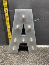 Wall Decor Pier 1 Metal Letter Light Up “A “ Requires 2 AAA batteries. - £7.92 GBP