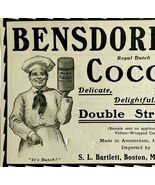 1904 Bensdorp&#39;s Royal Dutch Cocoa Advertisement Baking Ephemera 4.75 x 3... - $28.01 CAD