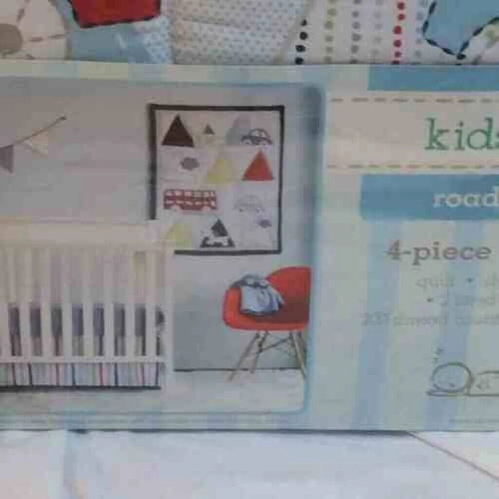 Kidsline "Road Map" 4 Piece Crib Set - $35.00