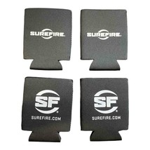 NEW Lot of 4 Surefire Koozie Can Coolers Insulator Black - £5.44 GBP