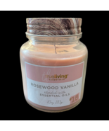 True Living Essentials Rosewood Vanilla Oil Scented Candle 10 oz Aromath... - $458.27 MXN