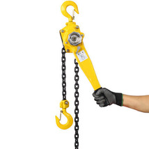 Lever Chain Hoist 1 1/2 Ton 3300LBS Capacity 20 FT Chain Come Along - £88.81 GBP
