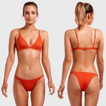 Vitamin A Swimwear Papavero Ecolux &#39;moss&#39; Fixed Triangle Bikini Top (14/DD) Nwt - £52.60 GBP