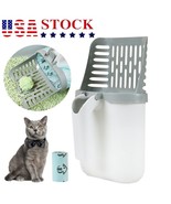 Pet Cat Litter Shovel Scoop Litter Box Kitty Self-Cleaning Tool With Bag - £28.13 GBP