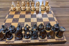 Polish Wooden Chessboard 15 1/2&quot; X 15 1/2&quot; With 2-3&quot; Green Felt Bottom P... - £140.16 GBP