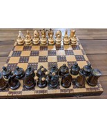 Polish Wooden Chessboard 15 1/2&quot; X 15 1/2&quot; With 2-3&quot; Green Felt Bottom P... - £140.12 GBP