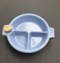 Vintage Ceramic Pottery Baby Food Warming Feeding Dish Bowl Hole For Warm Water - £17.60 GBP