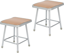 OEF Furnishings (2 Pack) Grey Shop Stool, Square, 18”, No Assembly Required (OEF - £159.77 GBP