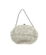 Vintage Heavily Beaded Handbag Cream with Gold-Tone Hardware Hong Kong - $1,199.49 MXN