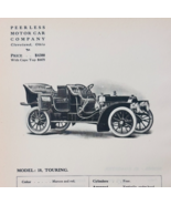 1908 Peerless Motors Model 18 Touring Catalog Advertisement Automobilia ... - $550.13 MXN