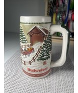 1984 Budweiser Holiday Beer Stein - Covered Bridge - Clydesdale - $12.00