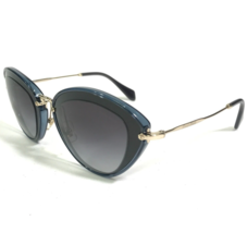 Miu Sonnenbrille SMU 51R 1AB-5D1 Blau Gold Cat Eye Rahmen W Blau Lila Gläser - £134.23 GBP