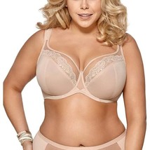 Gorsenia K441 Women&#39;s Luisse Non-Padded Underwired Soft Bra 38L Beige - £43.60 GBP