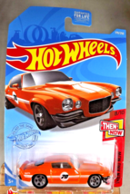 2021 Hot Wheels #179 Then and Now 8/10 &#39;70 CHEVY CAMARO RS Orange w/Gray 5 Spoke - £6.27 GBP