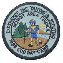 1988 Cub Day Camp Detroit Area Council Patch Boy Scouts Exp Outing In Scouting - £7.47 GBP