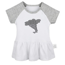 Babies Nature Hurricane Pattern Dresses Newborn Baby Girls Princess Dres... - £10.45 GBP