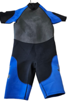 SeaQuest Wetsuit Men&#39;s X-Large Black Blue Neoprene Diving Suit, Fair Con... - $49.90
