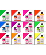 Angelus Acrylic Leather Neon Paint /Dye 1oz -  Neon Paint 12 Colors - $150.98 MXN