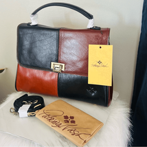 Patricia Nash Yoeky Top Handle Vintage Colorblock Leather Crossbody Bag,... - $149.00