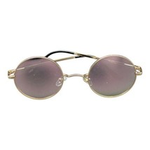 Gold Round Hippie Pink Lens Tint Sunglasses 46-18 - $19.80