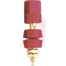 POMONA Binding Post; 30 To; 1500 V (RMS); Brass Plated IN Gold; Nylon; Red - $10.65