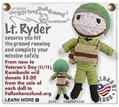 Kamibashi Lt. Ryder Army GI The Original String Doll Gang Keychain Clip - €10,11 EUR